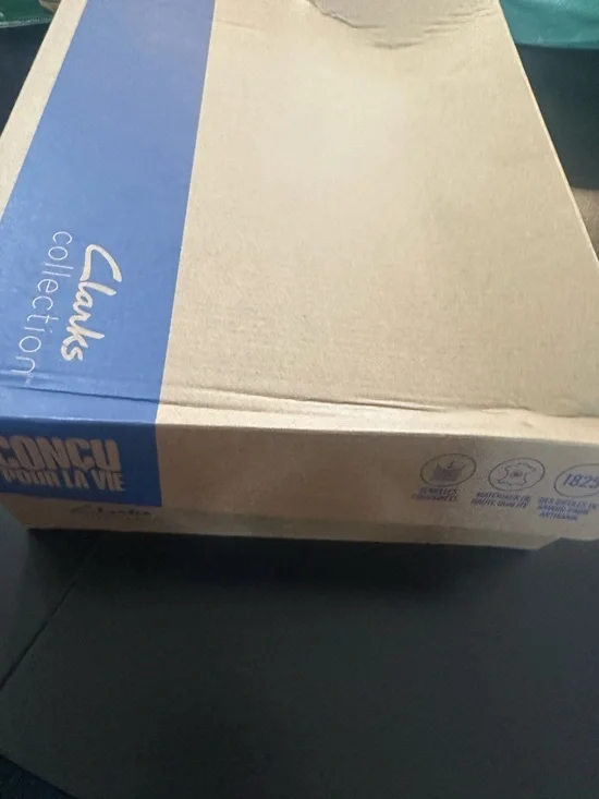 Clarks Black Leather Cork Wedge Sandal - Picture 9 of 14